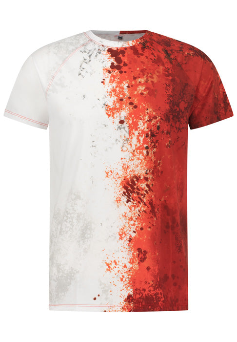 Red and White Short Sleeve T-shirt