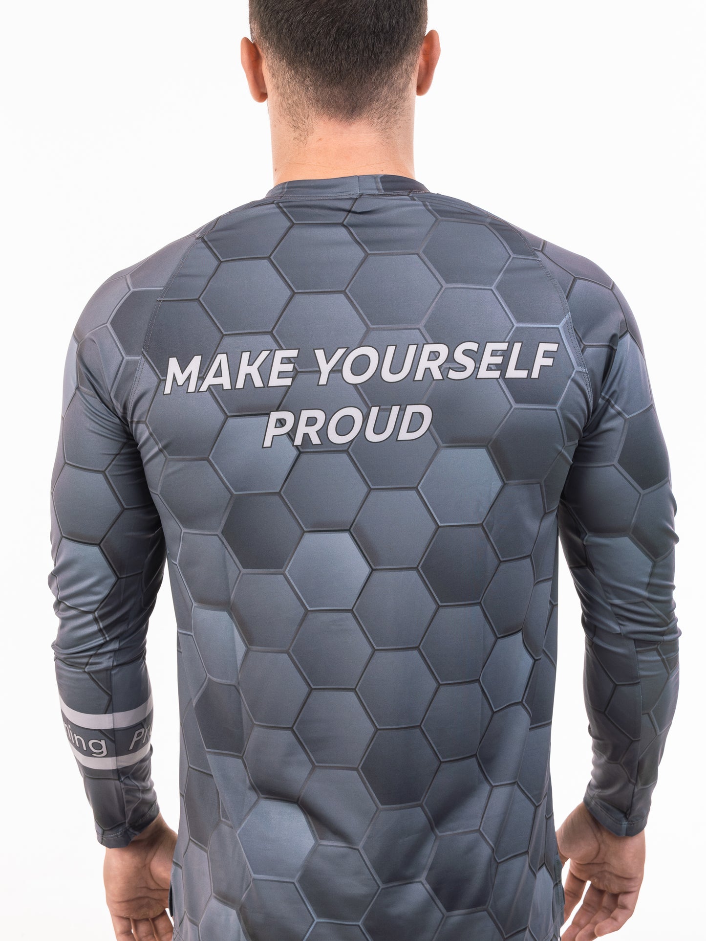 Gray Honeycomb Long sleeve t-shirt
