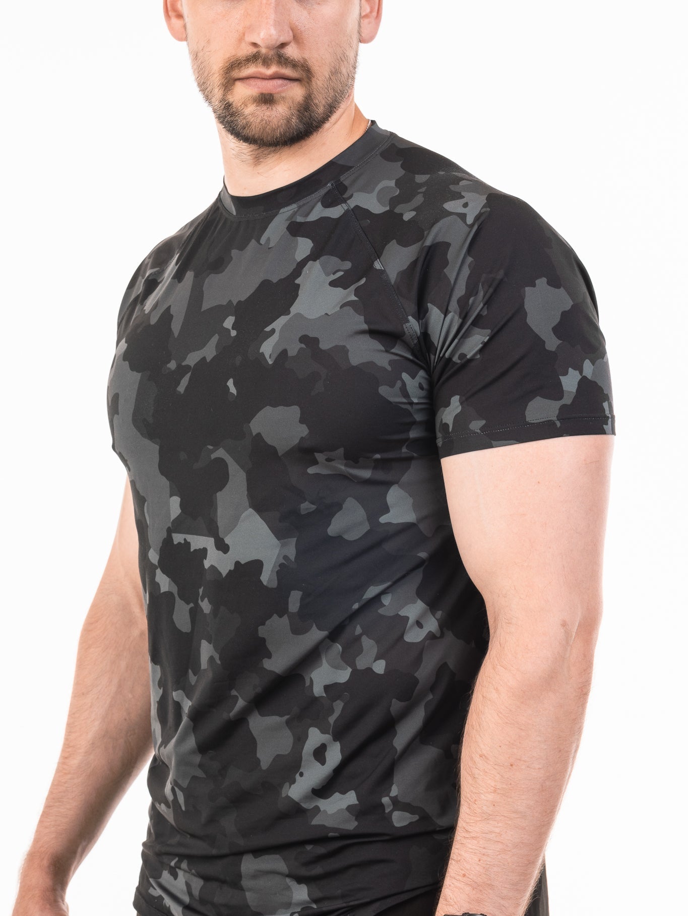 Black Camouflage Short Sleeve T-shirt